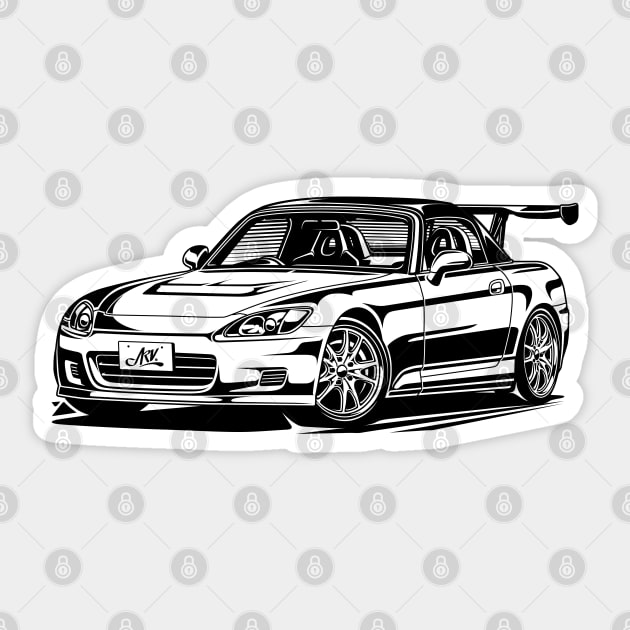 EUROBEAT INTENSIFIES - S2000 AP1 full-body version Sticker by ARVwerks